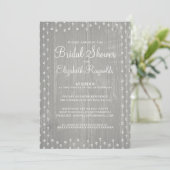 Silver Rustic Country Bridal Shower-uitnodigingen Kaart (Staand voorkant)