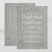 Silver Rustic Country Bridal Shower-uitnodigingen Kaart (Voorkant / Achterkant)
