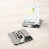 Silver Sable Duitse Herder Hond Hoofd Close-up Bier Onderzetter (Rechterzijde)