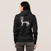 Silver Sable Duitse herder Schattige hondenillustr Hoodie (Achterkant volledig)