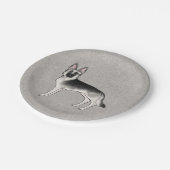 Silver Sable Duitse Herder Schattigee Cartoon GSD Papieren Bordje (Gekanteld)