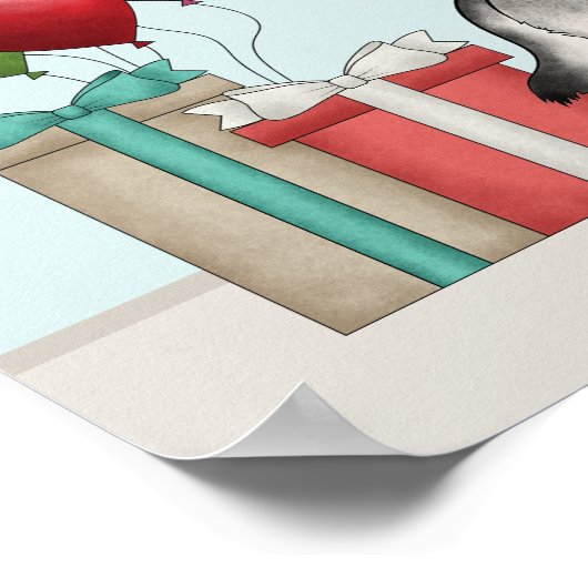 Silver Sable Duitse Herder Verjaardag Welkom Poster (Hoek)