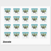 Silver Sable German Shepherd Blue Winter Forest Vierkante Sticker (Vel)