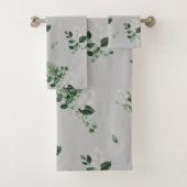SILVER SAGE BOTANICAL BATHROOM TOWEL SET BAD HANDDOEK (Insitu)