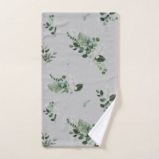 SILVER SAGE BOTANICAL BATHROOM TOWEL SET BAD HANDDOEK (Handdoek)