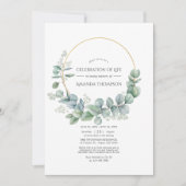 Silver Sage Eucalyptus Celebration of Life Photo Kaart (Voorkant)