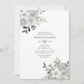Silver Sage Eucalyptus Geometric Engagement Party Kaart (Voorkant)