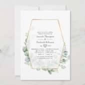 Silver Sage Eucalyptus Geometric Rehearsal Dinner Kaart (Voorkant)