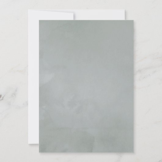 Silver Sage Eucalyptus Geometric Virtual Wedding Kaart (Achterkant)