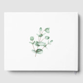 Silver Sage Eucalyptus Geometric Wedding Gastenboek (Achterkant)