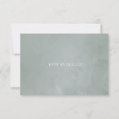 Silver Sage Eucalyptus Geometric Wedding RSVP Kaartje (Achterkant)