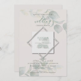 Silver Sage Eucalyptus Wedding Kaart