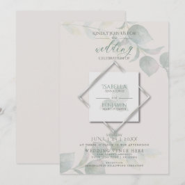 Silver Sage Eucalyptus Wedding Kaart