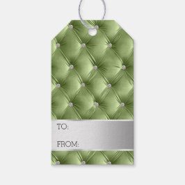 Silver Sage Green Luxe faux Velvet Christmas Cadeaulabel