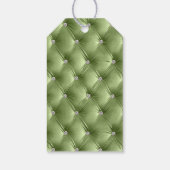 Silver Sage Green Luxe faux Velvet Christmas Cadeaulabel (Achterkant)