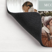 Silver Sage Modern 4 Foto Collage & Name Muismat (Hoek)