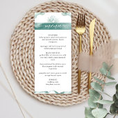 Silver Sage Waterverf, Elegante bloemenbruiloft Menu