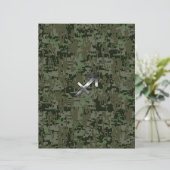 Silver Sagittarius Sign on Woodland Digital Camo (Staand voorkant)