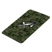 Silver Sagittarius Zodiac Woodland Digital Camo Magneet (Linkerzijde)