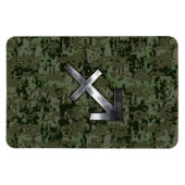 Silver Sagittarius Zodiac Woodland Digital Camo Magneet (Horizontaal)