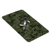 Silver Sagittarius Zodiac Woodland Digital Camo Magneet (Rechterzijde)