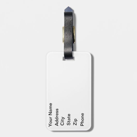 Silver Salmon Face Bagagelabel (Achterkant verticaal)