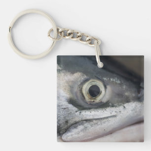 Silver Salmon Face Sleutelhanger
