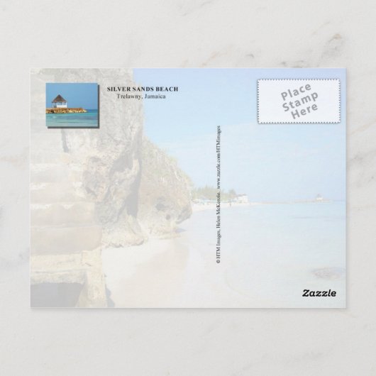 Silver Sands Beach, Trelawny, Jamaica Briefkaart (Achterkant)