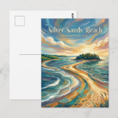 Silver Sands State Park Connecticut Briefkaart (Voorkant / Achterkant)