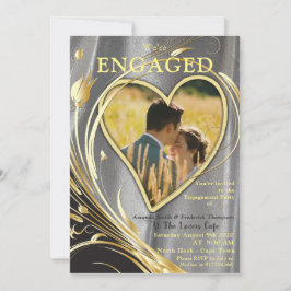 Silver Satin & Gold flower Splendor Kaart