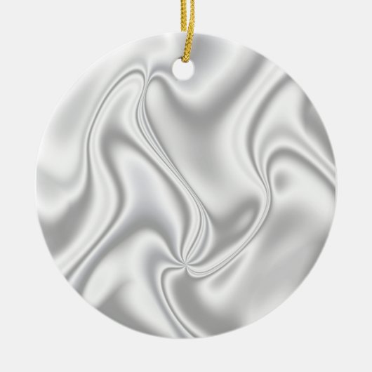 Silver Satin Keramisch Ornament (Voorkant)