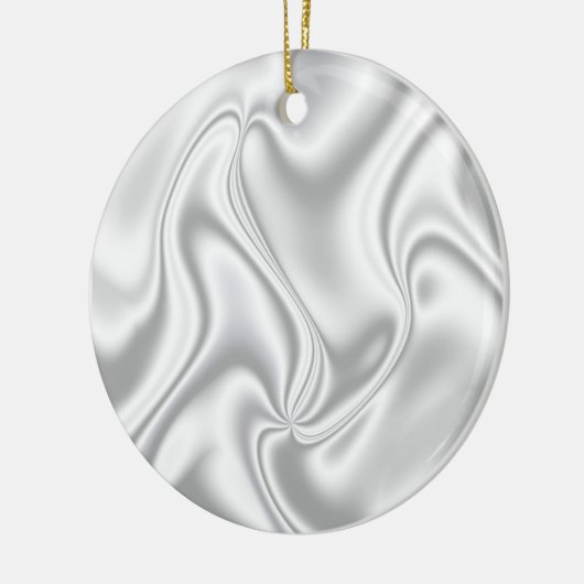 Silver Satin Keramisch Ornament (Links)