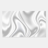 Silver Satin Rechthoekige Sticker (Voorkant)