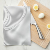 Silver Satin Theedoek (Quarter Fold)