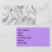 Silver Satin Visitekaartje (Voorkant / Achterkant)