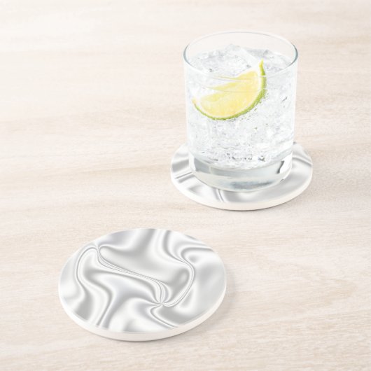 Silver Satin Zandsteen Onderzetter (Zijkant)