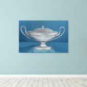 Silver sauce-tureen van Matthew Boulton Canvas Afdruk (Insitu (Houten vloer))