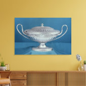 Silver sauce-tureen van Matthew Boulton Canvas Afdruk (Insitu (Woonkamer))