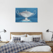 Silver sauce-tureen van Matthew Boulton Canvas Afdruk (Insitu (Slaapkamer))