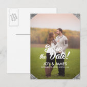 Silver Save the Date Aankondiging op maat (Voorkant / Achterkant)