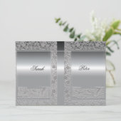 Silver Save the Date Invitation (Staand voorkant)