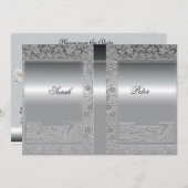 Silver Save the Date Invitation (Voorkant / Achterkant)
