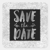 Silver Save the Date Sticker (Voorkant)