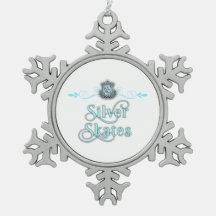 Silver Schaatsen Ornament