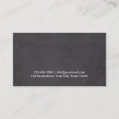 Silver Scissor Hair Stylist Chalkboard Visitekaartje (Achterkant)