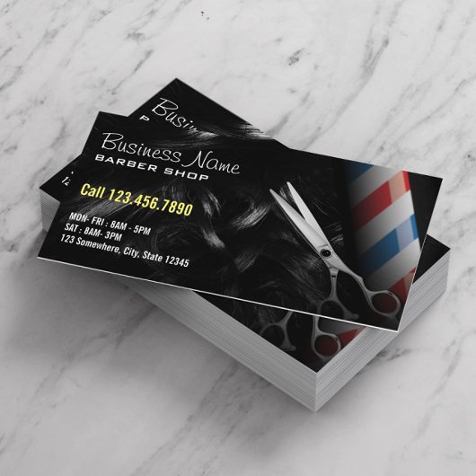 Silver Scissor Professional Barber Shop Visitekaartje