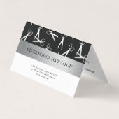 Silver Scissors Hair Salon Referral Kaart Visitekaartje (Achterkant)