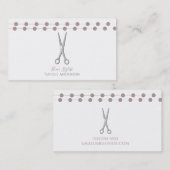 Silver Scissors minimale move roze Visitekaartje (Voorkant / Achterkant)