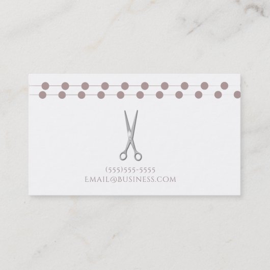 Silver Scissors minimale move roze Visitekaartje (Achterkant)