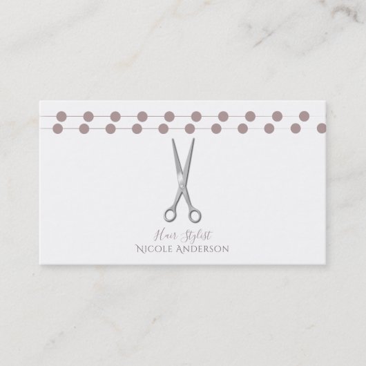 Silver Scissors minimale move roze Visitekaartje (Voorkant)